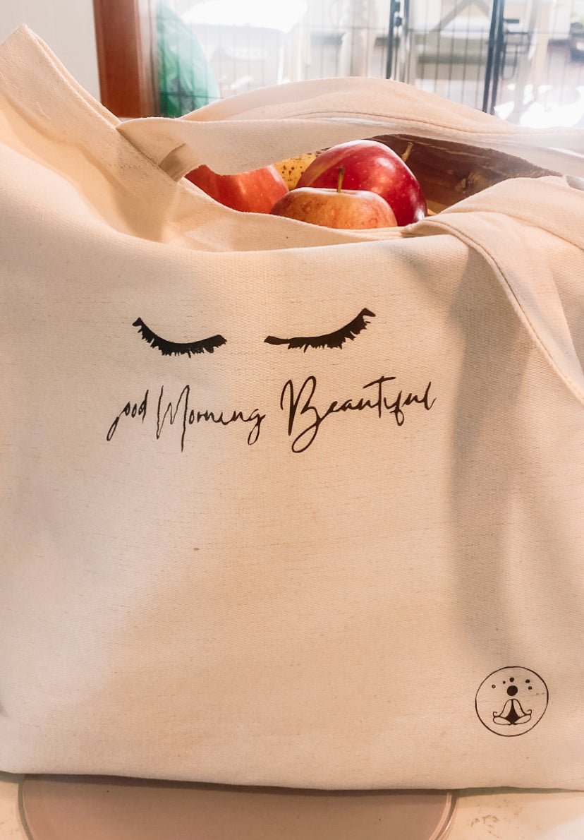 Good morning beautiful tote bag